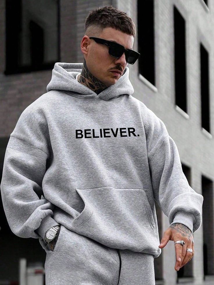 Men's "BELIEVER." Hoodie – Minimalist & Stylish