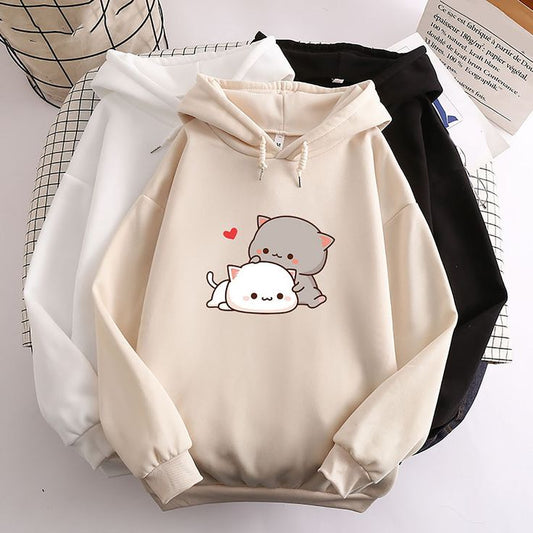 Kawaii Cat Lovers Hoodie – Cozy & Cute